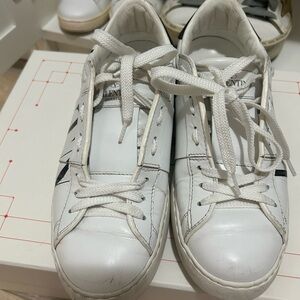 Valentino White and Black Casual Sneakers